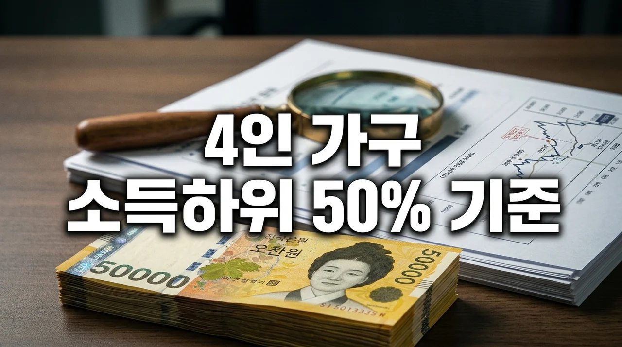 4인 가구 소득하위 50% 기준 금액: 2026년 최신 정보 완벽 해부